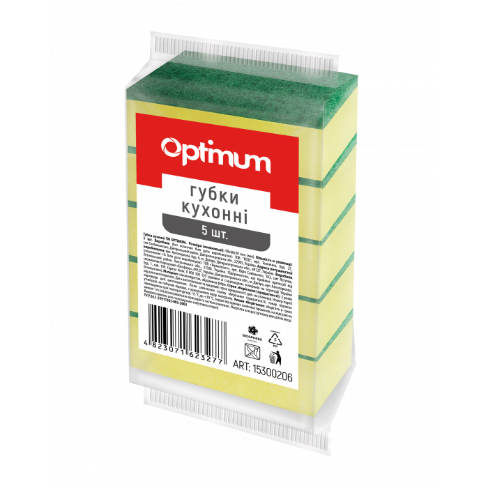 Pro Service OPTIMUM Губка кухонна 5 шт., 90*60*30 мм (98шт/ящ) Арт. 15300206